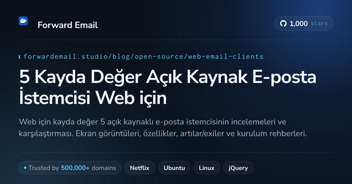 5 Kayda Değer Açık Kaynak E-posta İstemcisi Web 2026 için