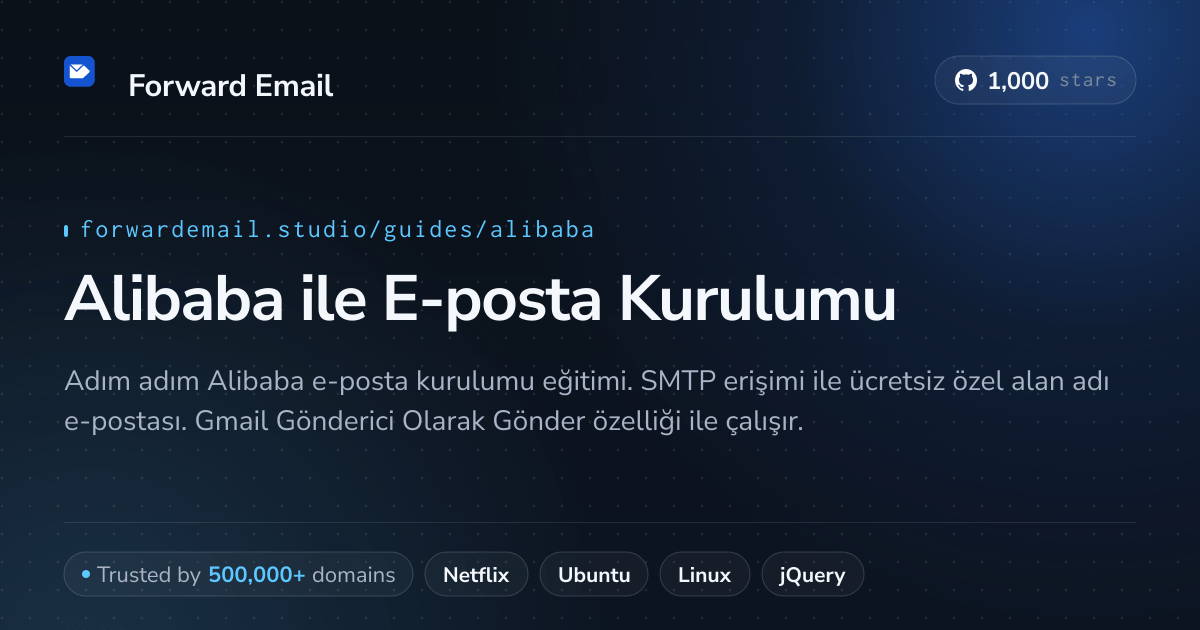 Alibaba ile E-posta Kurulumu
