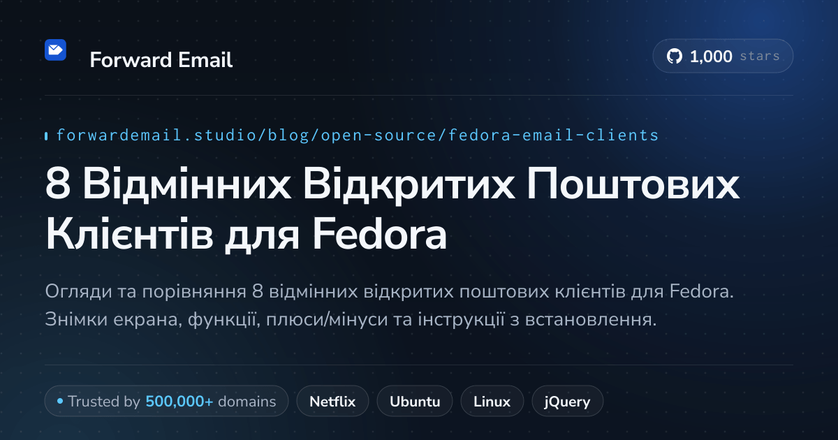 8 Відмінних Відкритих Поштових Клієнтів для Fedora 2026