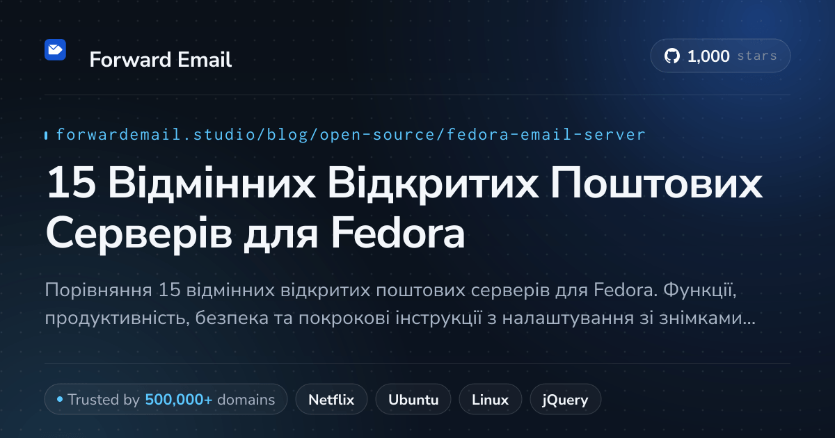 15 Відмінних Відкритих Поштових Серверів для Fedora 2026