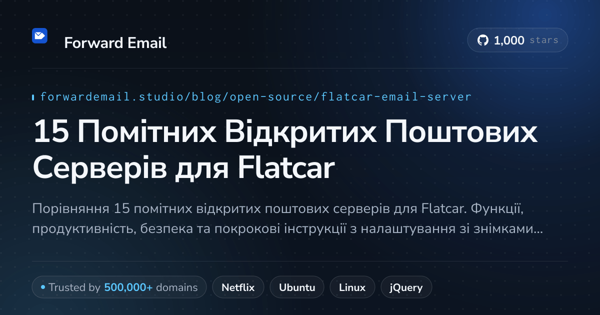 15 Помітних Відкритих Поштових Серверів для Flatcar 2026