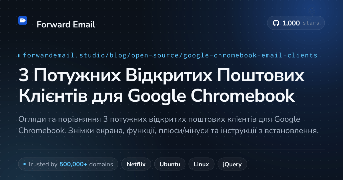 3 Потужних Відкритих Поштових Клієнтів для Google Chromebook 2026
