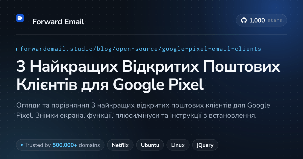 3 Найкращих Відкритих Поштових Клієнтів для Google Pixel 2026