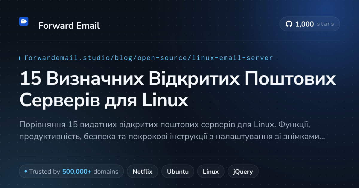 15 Визначних Відкритих Поштових Серверів для Linux 2026