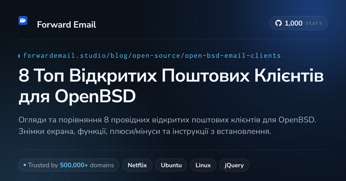 8 Топ Відкритих Поштових Клієнтів для OpenBSD 2026