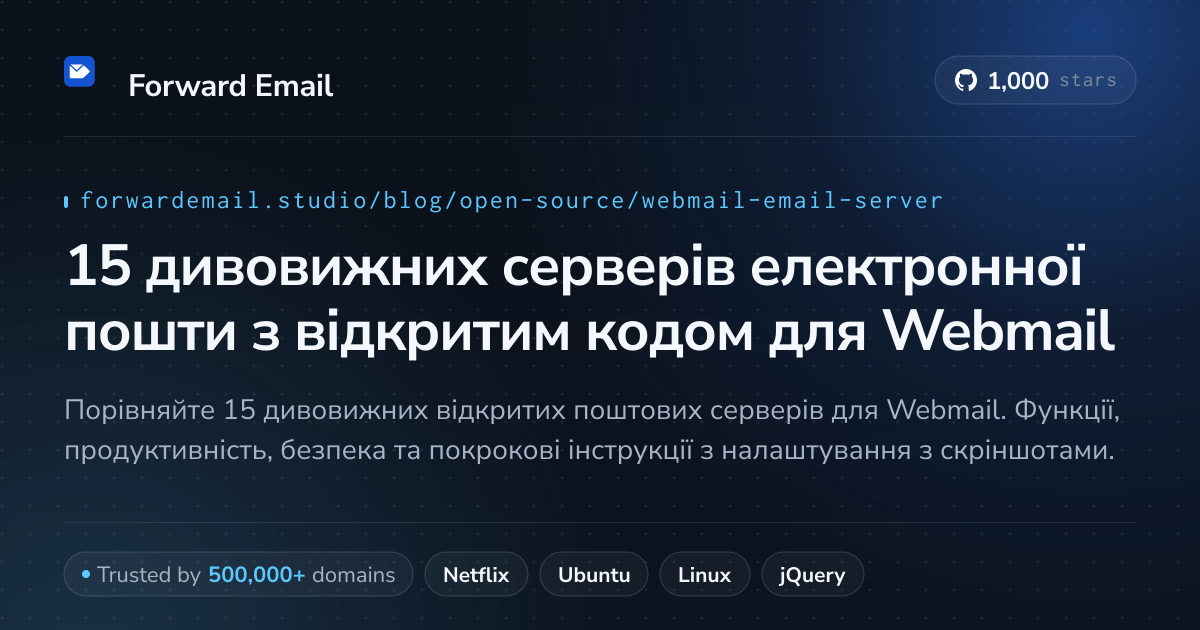 15 дивовижних серверів електронної пошти з відкритим кодом для Webmail 2026
