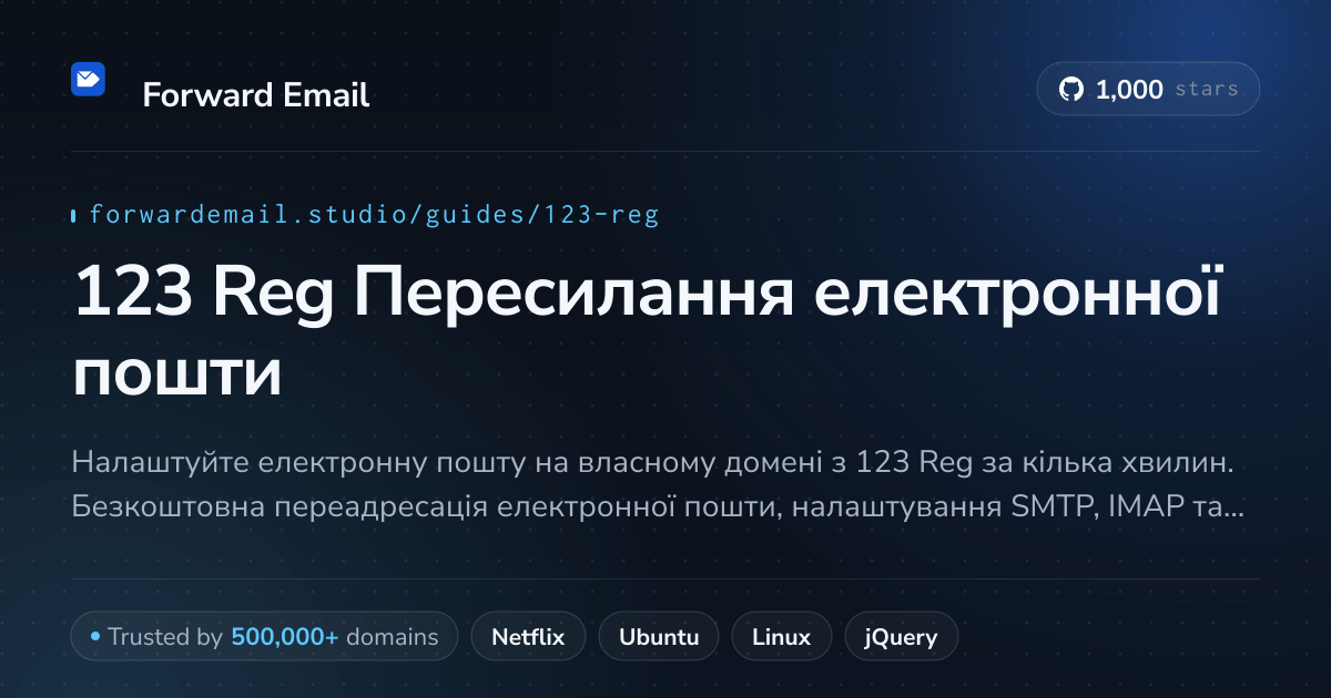 Як налаштувати електронну пошту за допомогою 123 Reg