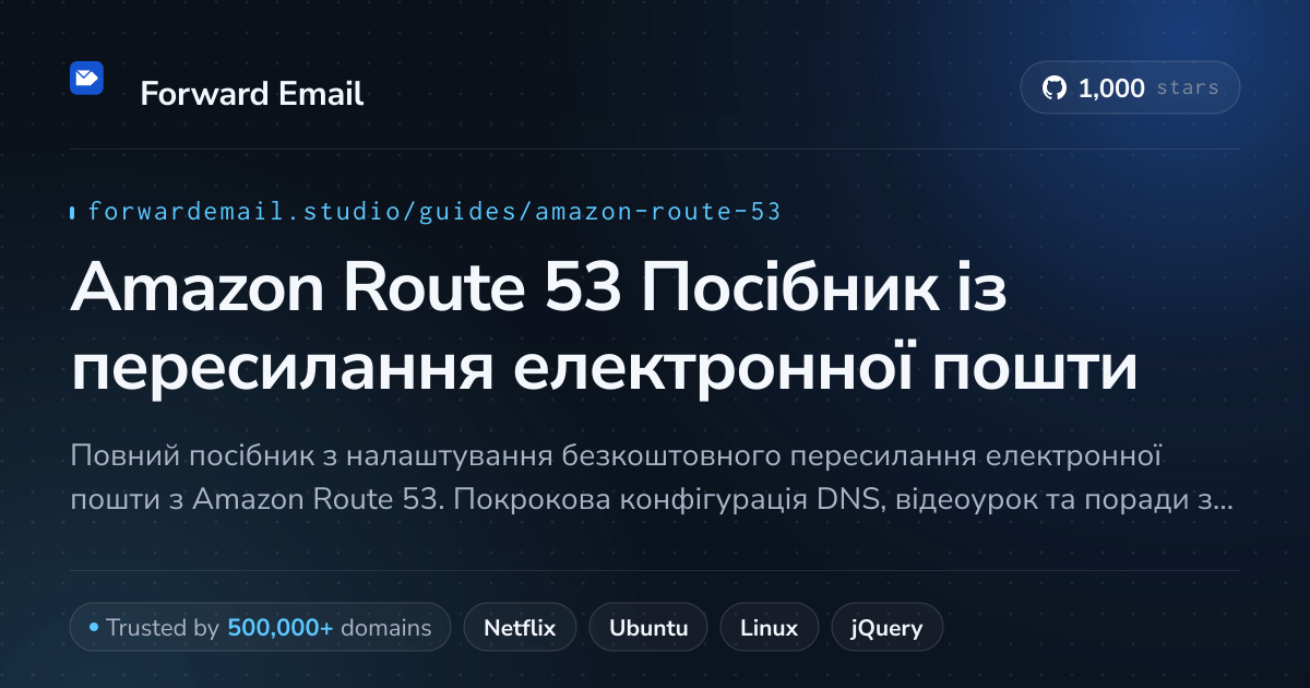 Як налаштувати електронну пошту за допомогою Amazon Route 53