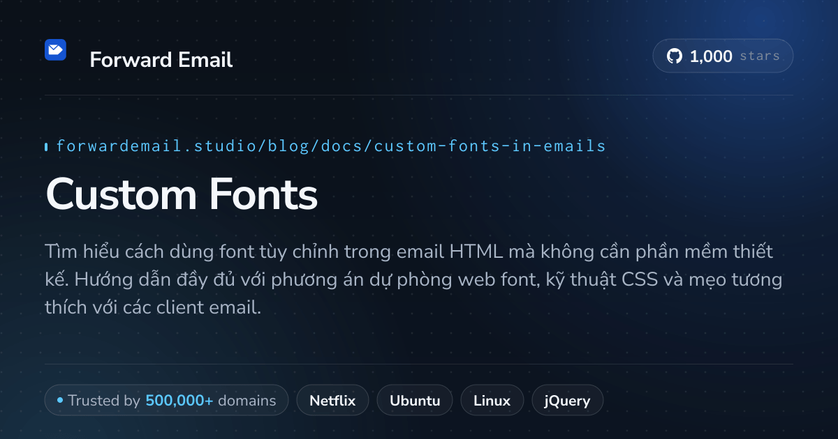 Phông chữ tùy chỉnh trong Email