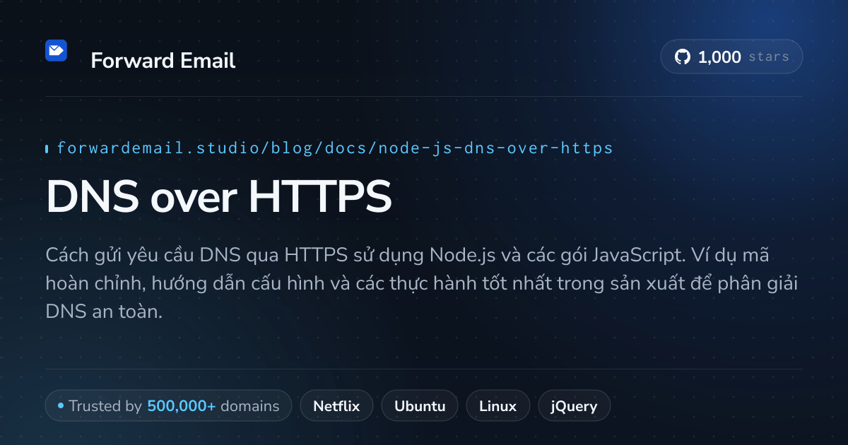Node.js DNS qua HTTPS