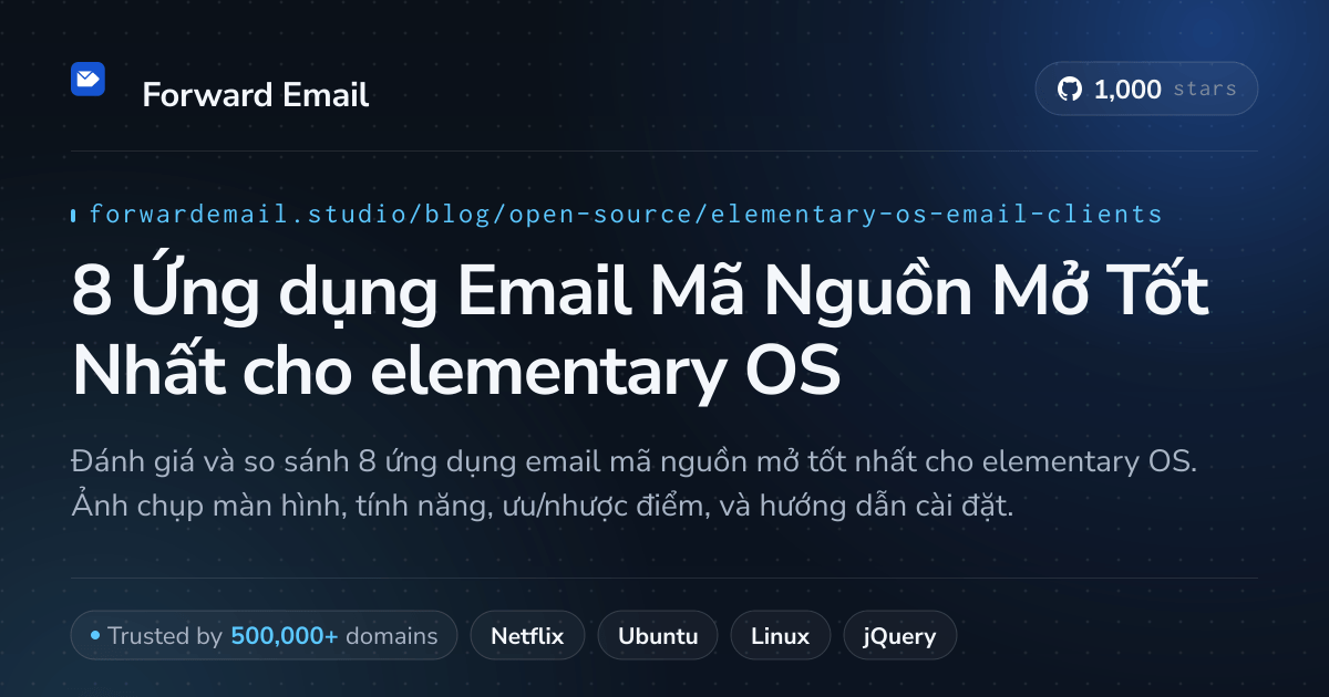 8 Ứng dụng Email Mã Nguồn Mở Tốt Nhất cho elementary OS 2026