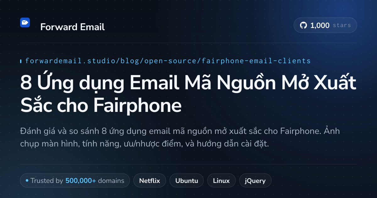 8 Ứng dụng Email Mã Nguồn Mở Xuất Sắc cho Fairphone 2026