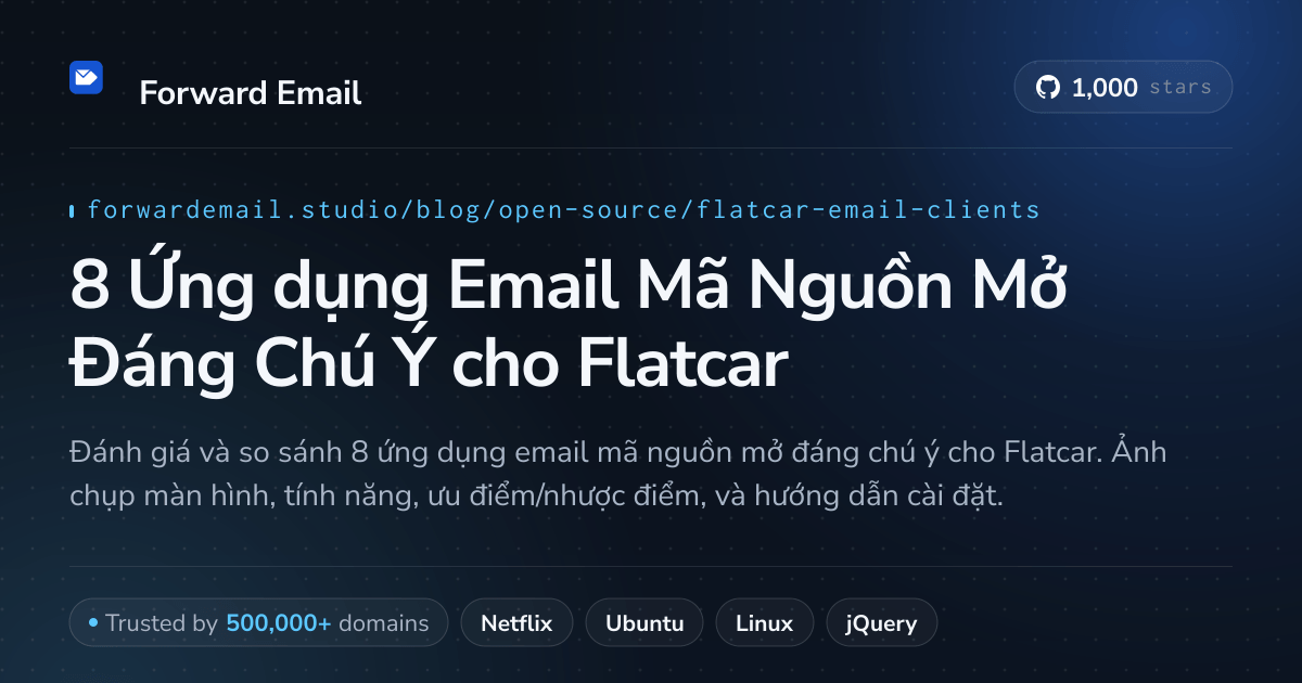 8 Ứng dụng Email Mã Nguồn Mở Đáng Chú Ý cho Flatcar 2026