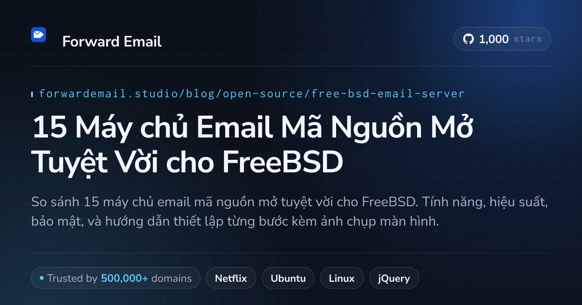 15 Máy chủ Email Mã Nguồn Mở Tuyệt Vời cho FreeBSD 2026