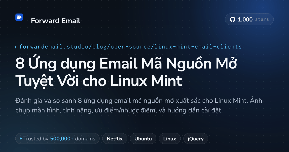 8 Ứng dụng Email Mã Nguồn Mở Tuyệt Vời cho Linux Mint 2026