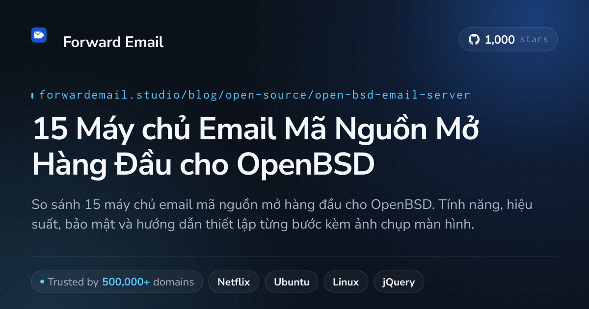 15 Máy chủ Email Mã Nguồn Mở Hàng Đầu cho OpenBSD 2026