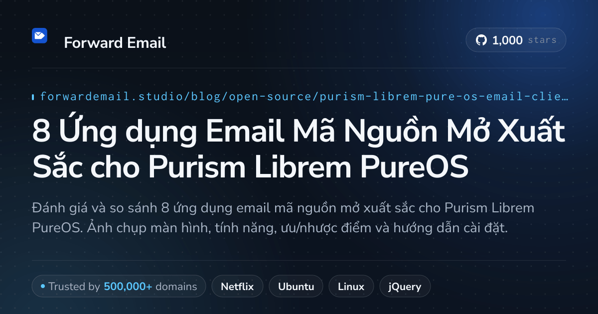 8 Ứng dụng Email Mã Nguồn Mở Xuất Sắc cho Purism Librem PureOS 2026