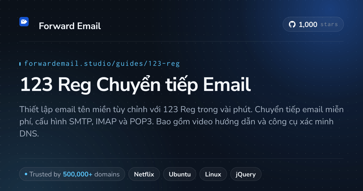 Cách thiết lập Email với 123 Reg