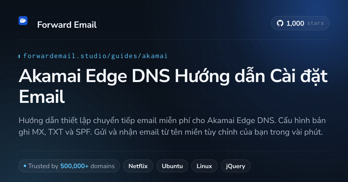 Cách thiết lập Email với Akamai Edge DNS
