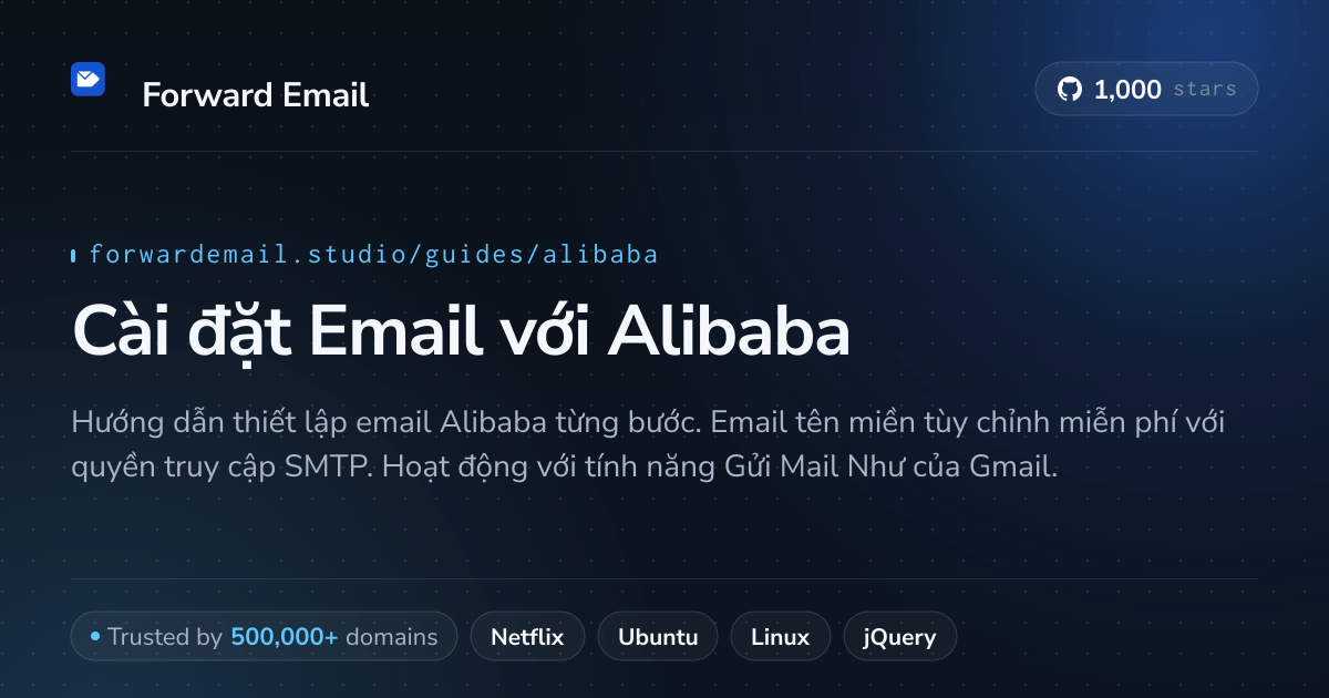 Cách thiết lập Email với Alibaba