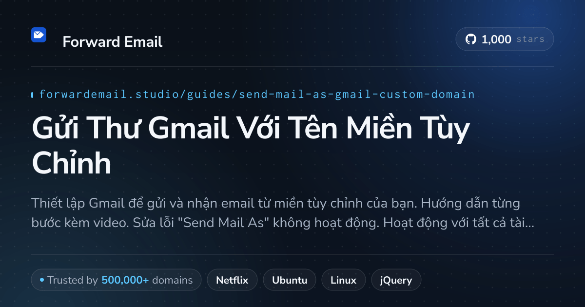 Cách thiết lập Email với Send Mail As with Gmail